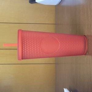 Starbucks cup holiday 2020 matte red studded 24 Oz tumbler